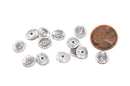 25 Silver Plated Curved Metal Spacer Beads, 10x8mm, bme0355