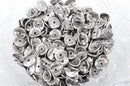 25 Silver Plated Curved Metal Spacer Beads, 10x8mm, bme0355