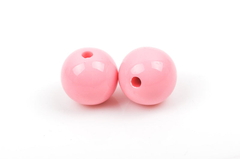 20mm CANDY PINK Acrylic Bubblegum Beads, package of 20,  bac0314
