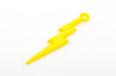 25 YELLOW LIGHTNING Bolt Charm Pendants, acrylic, 45x9mm  cha0174