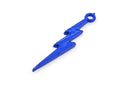 25 DARK BLUE Lightning Bolt Charm Pendants, acrylic, 45x9mm  cha0170