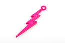 25 HOT PINK Lightning Bolt Charm Pendants, acrylic, 45x9mm  cha0168
