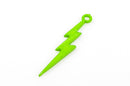 25 LIME GREEN Lightning Bolt Charm Pendants, acrylic, 45x9mm  cha0167