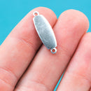 10 ALUMINUM 2-Hole Connector Oval Design Metal Stamping Blanks, bracelet connector, 20 gauge  25x8mm msb0285