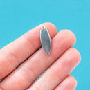 10 ALUMINUM 2-Hole Connector Oval Design Metal Stamping Blanks, bracelet connector, 20 gauge  25x8mm msb0285