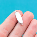 10 ALUMINUM 2-Hole Connector Oval Design Metal Stamping Blanks, bracelet connector, 20 gauge  25x8mm msb0285