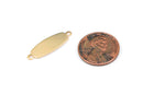 10 BRASS 2-Hole Connector Oval Design Metal Stamping Blanks, 24 gauge  25x8mm msb0283