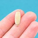 10 BRASS 2-Hole Connector Oval Design Metal Stamping Blanks, 24 gauge  25x8mm msb0283