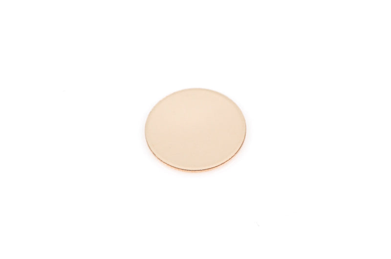 1 Gold Filled CIRCLE Disc Metal Stamping Blanks, 14k, double clad, 20 gauge, 1/2" diameter (12.7mm) pmg0009