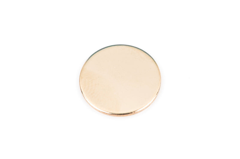 1 Gold Filled CIRCLE Disc Metal Stamping Blanks, 14k, double clad, 20 gauge, 1/2" diameter (12.7mm) pmg0009