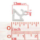 6 Number 21 Charms, Silver Plated Pendants, number TWENTY ONE, chs1973