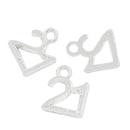 6 Number 21 Charms, Silver Plated Pendants, number TWENTY ONE, chs1973