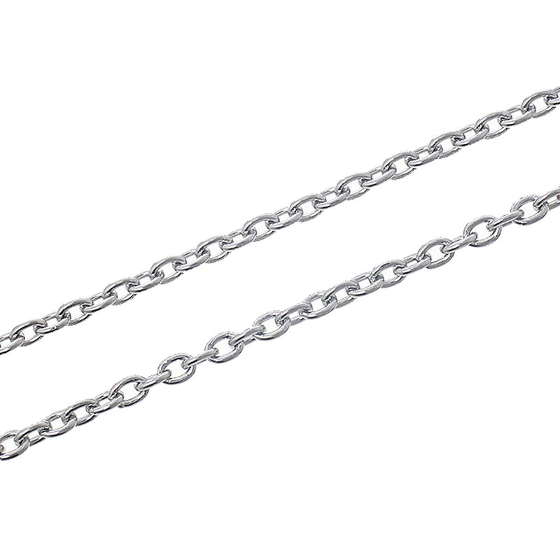 2 meters Stainless Steel Unsoldered Cable Link Chain, 4x3mm  fch0289