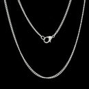 One Dozen (12) Silver Plated Lobster Clasp Flat Curb Link Chain Necklaces 2.5x2mm, 18"  fch0272