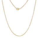 One Dozen (12) Gold Plated Lobster Clasp Cable Link Chain Necklaces 4mm x 2.3mm, 16" long  fch0391