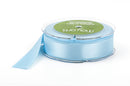 1" inch wide BABY BLUE Double Faced Satin Ribbon with Grosgrain Edge 2 yards (6 feet)  rib0091
