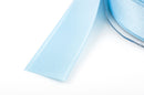1" inch wide BABY BLUE Double Faced Satin Ribbon with Grosgrain Edge 2 yards (6 feet)  rib0091