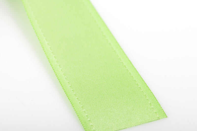 1" inch wide SPRING GREEN Double Faced Satin Ribbon with Grosgrain Edge 2 yards (6 feet)  rib0093