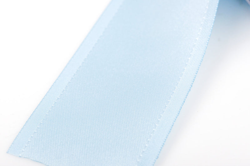 1-1/2" inch wide BABY BLUE Double Faced Satin Ribbon with Grosgrain Edge 2 yards (6 feet)  rib0109
