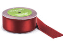 1-1/2" inch wide MAROON RED Double Faced Satin Ribbon with Grosgrain Edge 2 yards (6 feet)  rib0106