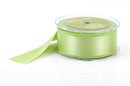 1-1/2" inch wide SPRING GREEN Double Faced Satin Ribbon with Grosgrain Edge 2 yards (6 feet)  rib0111