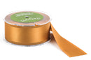 1-1/2" inch wide MOCHA Double Faced Satin Ribbon with Grosgrain Edge 2 yards (6 feet)  rib0104