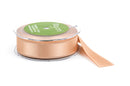 1" inch wide LIGHT CARAMEL TAN Double Faced Satin Ribbon with Grosgrain Edge 2 yards (6 feet)  rib0094