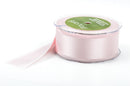 1-1/2" inch wide LIGHT PINK Double Faced Satin Ribbon with Grosgrain Edge 2 yards (6 feet)  rib0105