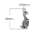 5 Antique Silver Metal DINOSAUR CHARMS, textured cute dino trainer pendants chs2008