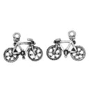 5 MOUNTAIN BIKE Charms, Antique Silver Tone Metal Pewter Pendants, outdoors chs2013