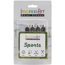 Set of 4 SPORTS Design Stamps, ImpressArt Metal Design Stamps, 4-pack, 6mm, baseball, football helmet, hockey, lacrosse, tol0393