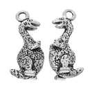 5 Antique Silver Metal DINOSAUR CHARMS, textured cute dino trainer pendants chs2008