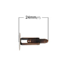 10 Copper CUFF LINKS Blanks, CUFFLINKS with 15mm Pad  fin0446