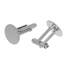 10 Silver CUFF LINKS Blanks, CUFFLINKS with 15mm Pad  fin0447