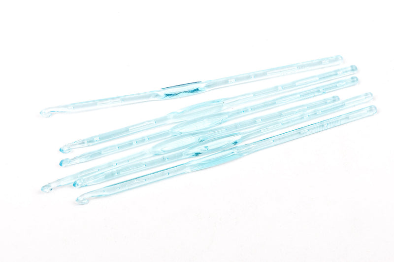 Light Blue Bubble ACRYLIC Crochet Hook, US size 6, UK size 8, 4mm diameter, tol0315