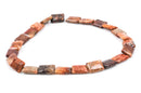 17x12mm FOSSIL STONE Rectangle Gemstone Beads, natural, full strand gaf0002