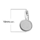 10 (5 pairs) STAINLESS STEEL cabochon bezel setting lever back earring components, fits 6mm round inside tray fin0448