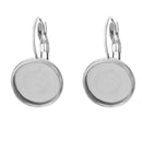 10 (5 pairs) STAINLESS STEEL cabochon bezel setting lever back earring components, fits 6mm round inside tray fin0448