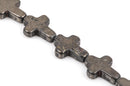 20x14mm PYRITE Fool's Gold Gemstone CROSS BEADS . Sideways Cross   full strand, gpy0011