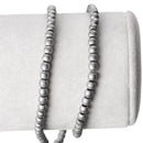 4mm Round Titanium Matte SILVER HEMATITE Gemstone Beads, full strand  ghe0094