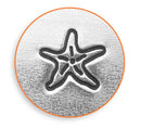 ImpressArt Metal Design Stamp,  6mm STARFISH, beach theme, travel theme, tol0417