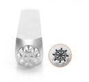 ImpressArt Metal Design Stamp,  6mm SHIP WHEEL, beach theme, sailing stamps, boat stamps tol0416