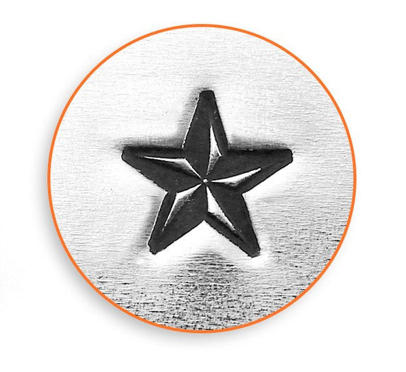 ImpressArt Metal Design Stamp, 6mm NAUTICAL STAR, beach theme, sailing stamps, boat stamps tol0410