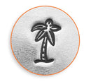 ImpressArt Metal Design Stamp,  6mm PALM TREE, beach theme, travel theme, island theme, tropical  tol0413