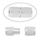 50 Silver Plated Barrel Screw Clasps, copper base, 7x3mm fcl0168