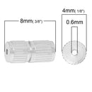 50 Silver Plated Barrel Screw Clasps, copper base, 7x3mm fcl0168
