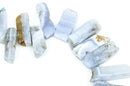 BLUE LACE AGATE Chalcedony Stick Beads, Spike Dagger Gemstone Beads, light baby blue, natural, full strand, 1" to 1-1/2" long   gag0169