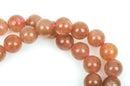 8mm Round MUSHROOM AGATE Beads, smooth, full strand, gag0184