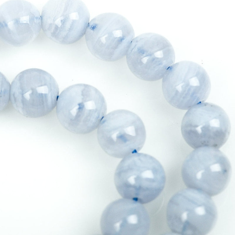 6mm BLUE LACE AGATE Chalcedony Round Gemstone Beads, light baby blue, natural, full strand  gag0167