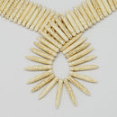 1 strand Dyed Stone Spike Beads, 25mm long, 16" strand about 80 beads, WHITE how0385